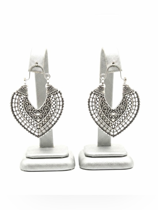 Boheme Jewelry - New Bohemian Summer Beach Cut Out Vintage Style Ethnic Drop Hoop Earrings